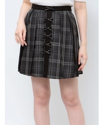 merry jenny | プリーツチェックリボンミニスカート(スカート)