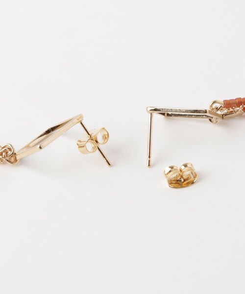 URBAN RESEARCH Sonny Label（アーバンリサーチサニーレーベル）の「フェザー×ビーズピアス（ピアス（両耳用）・レディース・ミント/ピンク・one/One）」の6枚目の写真