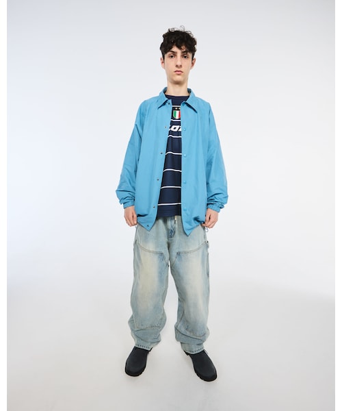 URBAN RESEARCH（アーバンリサーチ）の「LOTTO　AUTHENTIC COACH JACKET（ブルゾン・メンズ・KHAKI/DULL BLUE/GRAPHITE/INK BLACK・M/L/XL/XXL）」の4枚目の写真