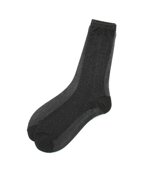 ROPE' PICNIC（ロペピクニック）の「シアーラメソックス（ソックス/靴下・レディース・ブラック/ホワイト系/ローズピンク/シルバー/グリーン系/ピンク・F）」の8枚目の写真