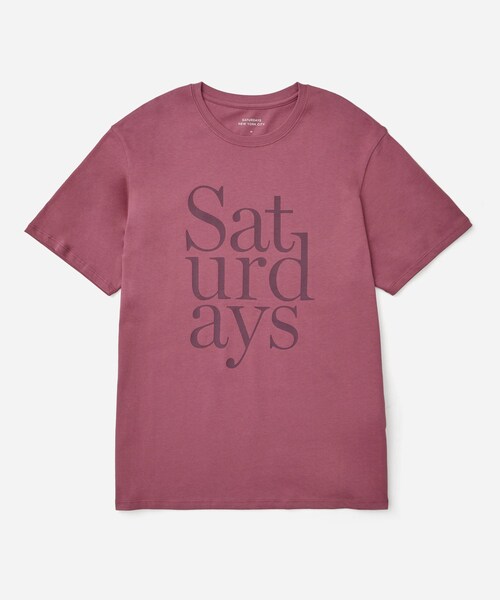 Saturdays NYC（サタデーズ ニューヨークシティ ）の「MILLER STACKED STANDARD SS TEE（Tシャツ/カットソー・レディース・ネイビー/パープル・L/M/S/XL）」の6枚目の写真