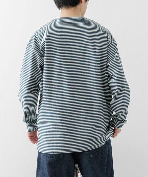 ITEMS URBANRESEARCH(アイテムズ アーバンリサーチ)の「天竺ボーダーロングスリーブカットソー(Tシャツ/カットソー・メンズ・BLU/BRN/CHA・M/L)」の16枚目の写真
