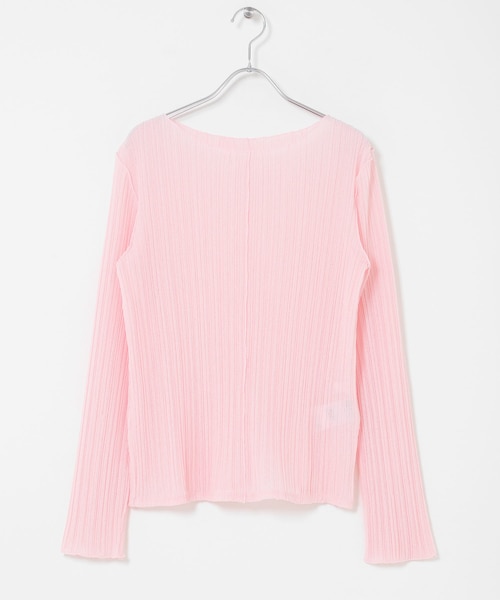 SENSE OF PLACE by URBAN RESEARCH(センスオブプレイスバイアーバンリサーチ)の「スラブシアープリーツトップ(Tシャツ/カットソー・レディース・OFF WHITE/BLACK/PINK・One)」の3枚目の写真