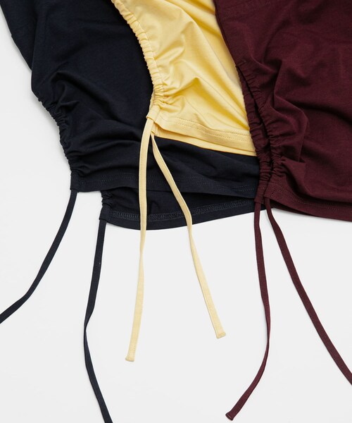 LAATO（ラート）の「shirring over tee（Tシャツ/カットソー・レディース・マロン/ミッドナイト/エッグ・Free）」の5枚目の写真
