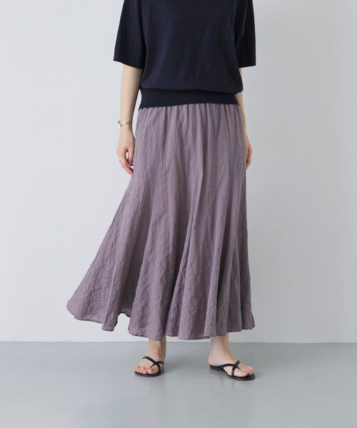 かぐれ（カグレ）の「MEYAME　PLEATED FLARE SKIRT（スカート・レディース・BLUE/RED・Free）」の3枚目の写真