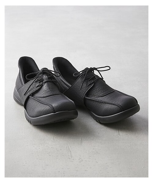 nissen（ニッセン）の「リゲッタ　スットオン　レースアップシューズ（バレエシューズ・メンズ・黒/キャメル/ブラウン・S=22.0~22.5cm/M=23.0~23.5cm/L=24.0~24.5cm/LL=25.0~25.5cm）」の4枚目の写真