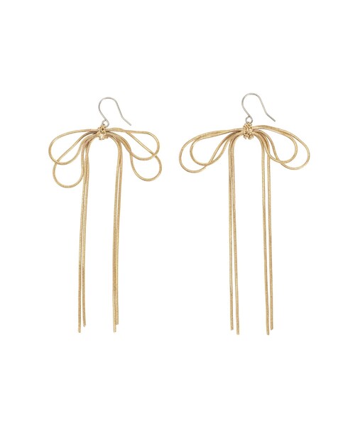 Ungrid（アングリッド）の「リボンモチーフチェーンピアス（ピアス（両耳用）・レディース・シルバー/ゴールド・F）」の5枚目の写真