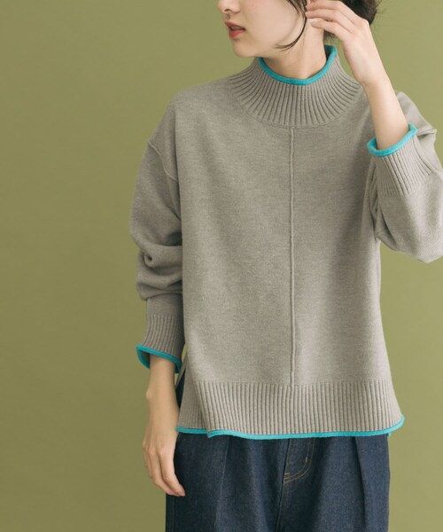 ITEMS URBANRESEARCH（アイテムズ アーバンリサーチ）の「『洗濯可/静電気防止』ハイショクハイネックニット（ニット/セーター・レディース・OFF/GRY/L.GRY/S.BLU/MOC/NVY・Free）」の2枚目の写真