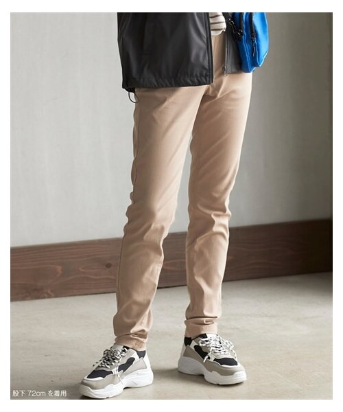 nissen（ニッセン）の「大きいサイズ(接触冷感)超ストレッチレーヨン混アンクル丈スリムパンツ（ゆったり太もも）（選べる２レングス）（パンツ・レディース・イングリッシュイエロー/ミントグリーン/ライトグレー/ネイビー/黒/モカ/カーキ/プラム/ラベンダー/シャーベットピンク/ミストブルー・L/LL/3L/4L/5L/6L/8L/10L/12L/M）」の22枚目の写真