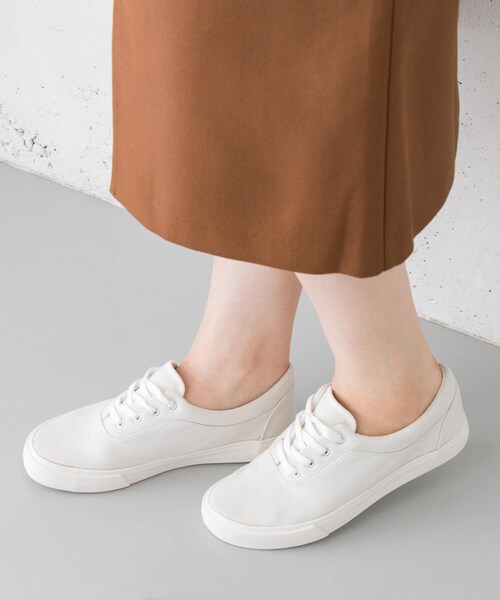 RODE SKO（ロデスコ）の「BO スエード調レースアップスニーカー∴（スニーカー・レディース・SALMON/WHITE/GREIGE・36/37/38）」の8枚目の写真