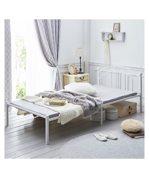 nissen（ニッセン）の「姫系パイプベッド（家具・メンズ・ホワイト・1=シングルフレーム）」の2枚目の写真