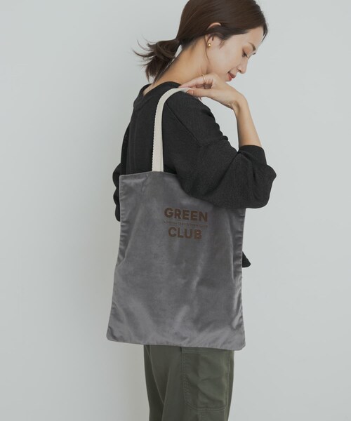 URBAN RESEARCH DOORS（アーバンリサーチドアーズ）の「『別注』beej×DOORS　ベロアトート（トートバッグ・レディース・GRAY/BURGUNDY・one）」の6枚目の写真