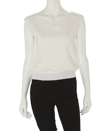 MERCURYDUO | ウォッシャブル総針ノースリーブネックレス付ニット(ニット/セーター)