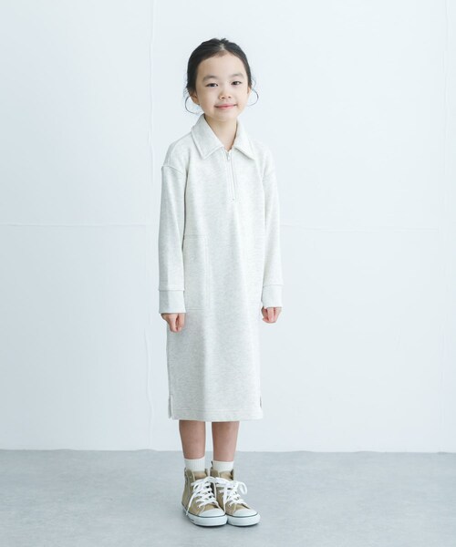 URBAN RESEARCH DOORS(アーバンリサーチドアーズ)の「『WEB/一部店舗限定サイズ』裏毛ハーフジップワンピース(KIDS)(ワンピース・キッズ・OATMEAL/BLUEGRAY・105/120/135/150)」の10枚目の写真