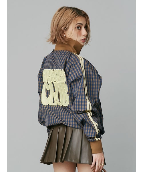 EVRIS（エヴリス）の「バックロゴブレーカージャンパー（ナイロンジャケット・レディース・ブラック/ミックス/ブルー・F）」の19枚目の写真