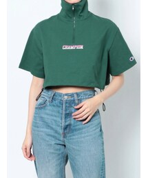 jouetie | championハーフZIPクロップドT【コラボ】(Tシャツ/カットソー)