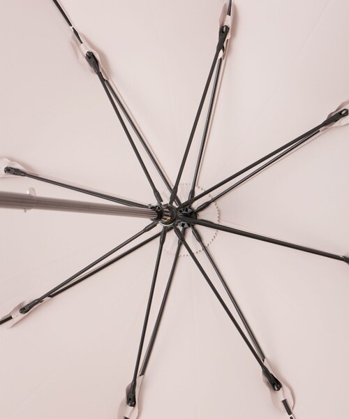 ROPE'（ロペ）の「【晴雨兼用・高機能】スライド式 ショートバンブーパラソル【UVカット/遮光・遮熱・防水効果】（長傘・レディース・ブラック/オフホワイト/ブルー系/ピンク系・F）」の16枚目の写真