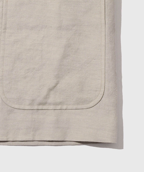 ADAM ET ROPE'（アダムエロペ）の「WOOL LINEN JACKET（ノーカラージャケット・メンズ・ブラック/キナリ/ネイビー系・L/M/S）」の14枚目の写真