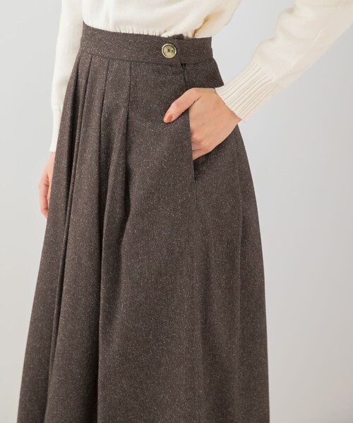 URBAN RESEARCH ROSSO（アーバンリサーチロッソ）の「F by ROSSO　ツイードライクフレアスカート（スカート・レディース・C/GRAY ST/BROWN・36/38）」の21枚目の写真