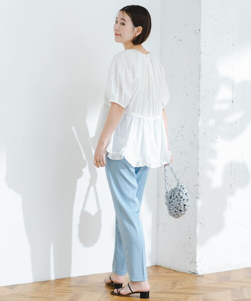 URBAN RESEARCH ROSSO（アーバンリサーチロッソ）の「F by ROSSO　サテンテーパードカラーパンツ（その他パンツ・レディース・BLUE/YELLOW・36/38）」の20枚目の写真