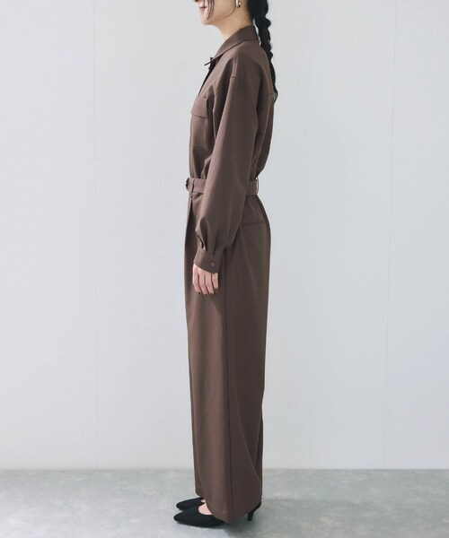 VIS（ビス）の「ポケットディテールジャンプスーツ（つなぎ/オールインワン・レディース・ブラック/ダークブラウン・F）」の14枚目の写真