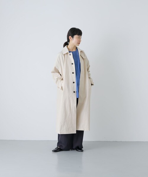 かぐれ(カグレ)の「コットンバルコート(ステンカラーコート・レディース・IVORY/BEIGE/BLACK・Free)」の7枚目の写真
