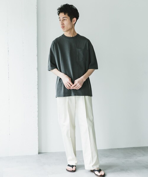 URBAN RESEARCH DOORS（アーバンリサーチドアーズ）の「ピグメントダイ半袖Tシャツ（Tシャツ/カットソー・メンズ・BLUE/L.GRAY/BURGUNDY/INK BLACK・M/L/XL）」の10枚目の写真