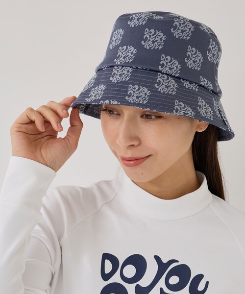 ROPE'（ロペ）の「ジャガードハット（ハット・レディース・ホワイト/ネイビー/ターコイズ・F）」の9枚目の写真