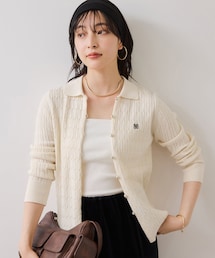 VIS | ポロ衿ケーブルカーディガン(カーディガン/ボレロ)