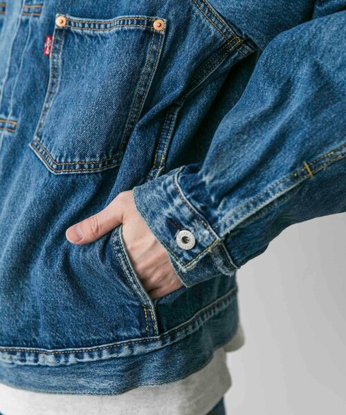 URBAN RESEARCH DOORS（アーバンリサーチドアーズ）の「LEVI’S　TYPE 1 TRUCKER（デニムジャケット・メンズ・Black/Indigo・S/M/L/XL）」の16枚目の写真