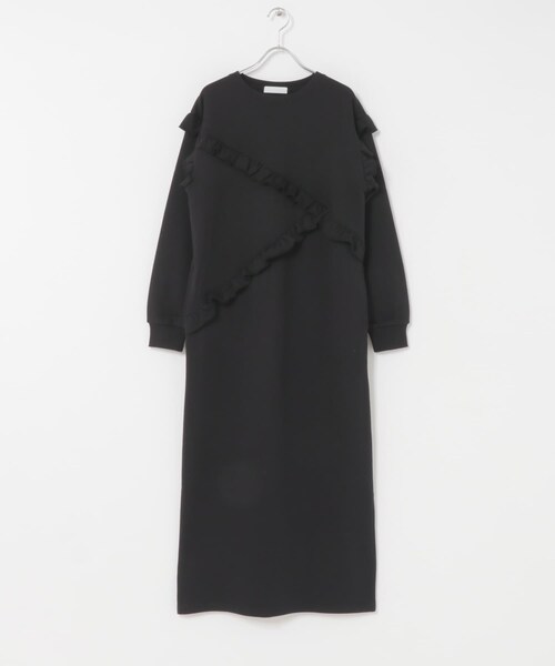 SENSE OF PLACE by URBAN RESEARCH（センスオブプレイスバイアーバンリサーチ）の「フリルカットワンピース（ワンピース・レディース・BLACK/GRAY/Y.BEIGE・COMPACT/One）」の10枚目の写真