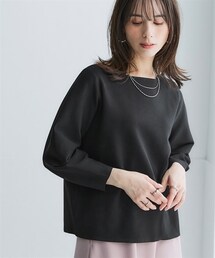 nissen | ふっくらかるいフォルムニットボートネッククロップド丈七分袖トップス(ハンガー干し可能)＜大きいサイズ有＞(ニット/セーター)