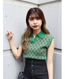 MURUA | モノグラムニットポロ(ニット/セーター)