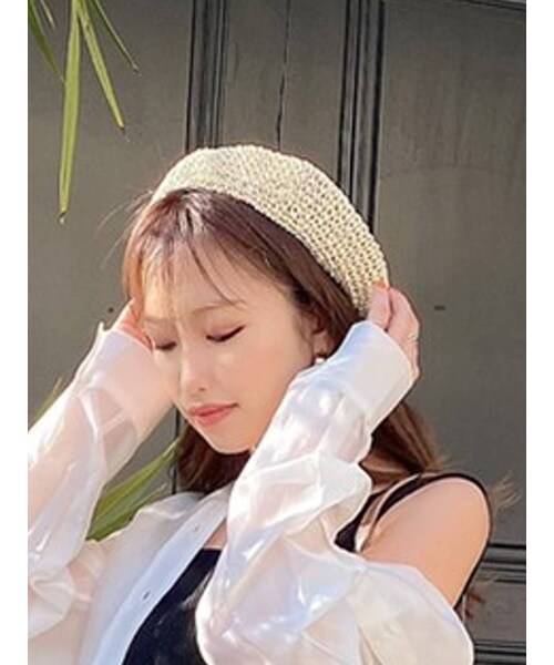 RESEXXY（リゼクシー）の「ペーパーナチュラルベレー帽（ハンチング/ベレー帽・レディース・ブラウン/ベージュ・F）」の15枚目の写真