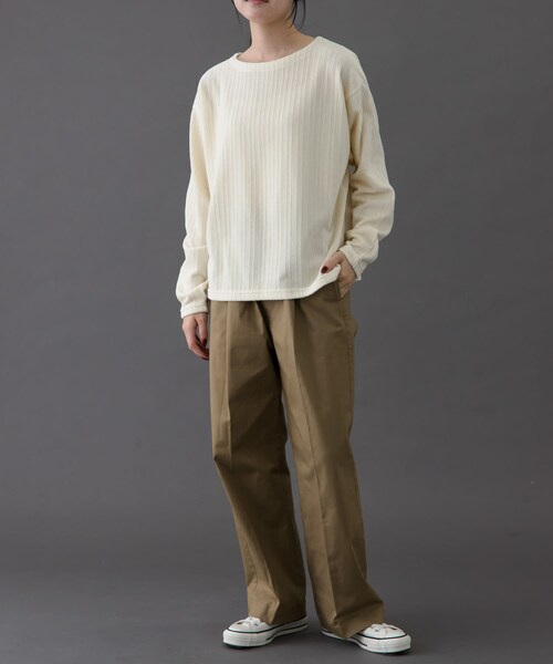 URBAN RESEARCH DOORS（アーバンリサーチドアーズ）の「FORK&SPOON　イージーチノパンツ（チノパンツ・レディース・BLACK/BEIGE・1/2）」の19枚目の写真