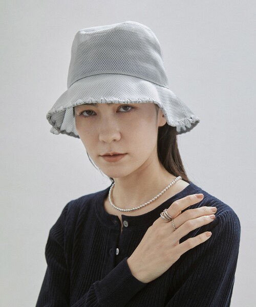 ADAM ET ROPE'（アダムエロペ）の「【La Maison de Lyllis（メゾンドリリス）】QWAU（ハット・レディース・ブラック/ダークブラウン系/サックス/ピンク・F）」の12枚目の写真