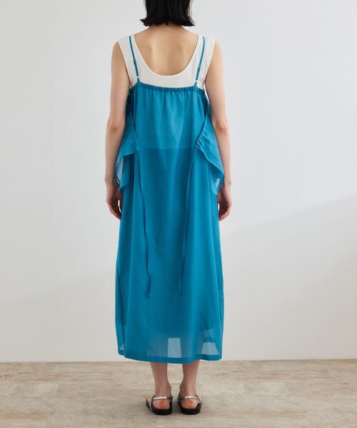 ROPE'(ロペ)の「コットンシルクワンピース/洗える(ワンピース・レディース・ブラック/ターコイズ・F)」の10枚目の写真