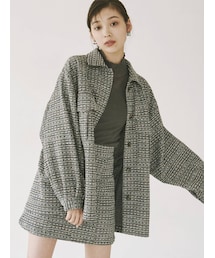 MURUA | ツイードシャツジャケット【セットアップ着用可能】(その他アウター)