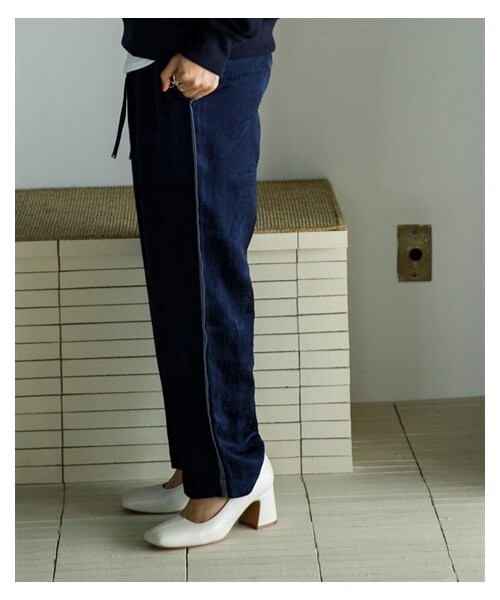 nissen（ニッセン）の「【sail】ジャガードパンツ　小さいサイズ（パンツ・レディース・ネイビー/アイボリー・PSS/PS）」の4枚目の写真