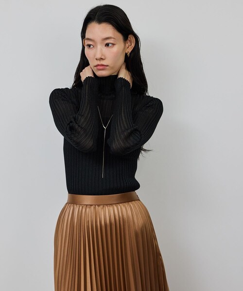 ROPE'（ロペ）の「ラメタートルリブプルオーバー/イージーケア（ニット/セーター・レディース・ブラック/ブラウン/ベージュ系・F）」の19枚目の写真