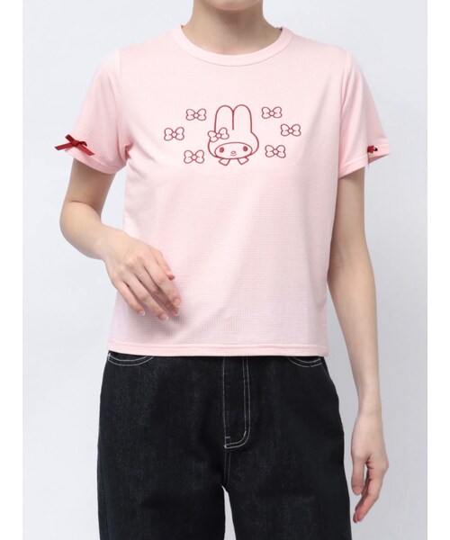 merry jenny（メリージェニー）の「【メロクロコラボ】My MelodyミニギンガムTee（Tシャツ/カットソー・レディース・レッド/ピンク/ブルー・F）」の16枚目の写真