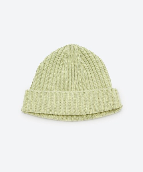 ADAM ET ROPE'（アダムエロペ）の「【J'aDoRe限定】【KIJIMA TAKAYUKI(キジマ タカユキ)】CASHMERE WATCH CAP (WOMENS)（キャップ・レディース・ブラック/チャコール/キミドリ・F）」の4枚目の写真