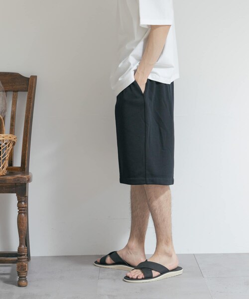 THE GOODLAND MARKET(ザグッドランドマーケット)の「『別注』MIDIUMISOLID×TGM Short easy pants(その他パンツ・レディース・Black/Off White/Top gray・one)」の15枚目の写真