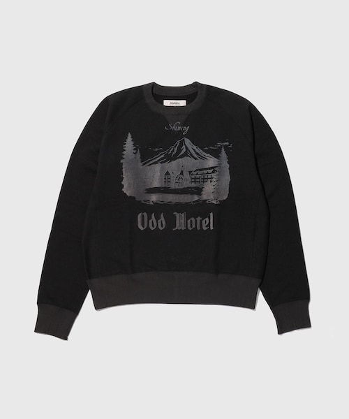 ADAM ET ROPE'(アダムエロペ)の「【DAIRIKU/ダイリク】Odd Hotel Silk-Cotton Sweater(ニット/セーター・メンズ・ブラック/キナリ・M/S)」の4枚目の写真
