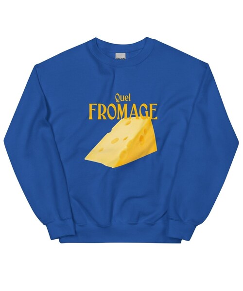 bonjour records（ボンジュールレコーズ）の「Polychrome Goods/ポリクロームグッズ Quel Fromage Sweatshirt（スウェット・レディース・ホワイト/ブルー系・L/M/XL）」の5枚目の写真