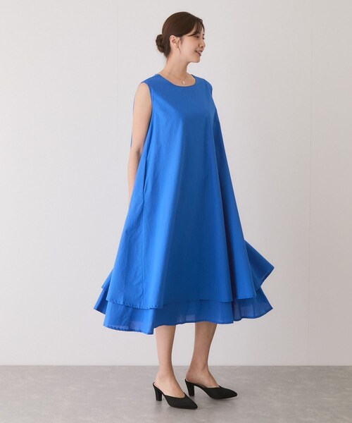 Jayro(ジャイロ)の「ノースリーブワンピース(ワンピース・レディース・ブラック/ネイビー/ブルー/オレンジ/イエロー・F)」の21枚目の写真