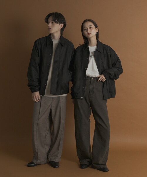 SENSE OF PLACE by URBAN RESEARCH(センスオブプレイスバイアーバンリサーチ)の「『ユニセックス』ツイルスエードタッチZIPブルゾン(ブルゾン・メンズ・BLACK/BROWN/GREEN・M/L)」の8枚目の写真