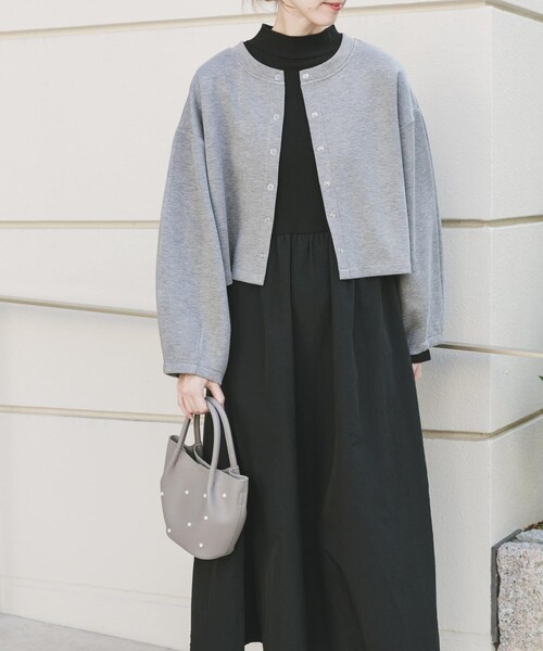 ITEMS URBANRESEARCH(アイテムズ アーバンリサーチ)の「『イージーケア』マルチWAYダンボールカーディガンワンピース(ワンピース・レディース・GRY/BRN・Free)」の7枚目の写真