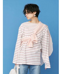 Ungrid | ボートネックボーダーロングスリーブTee(Tシャツ/カットソー)