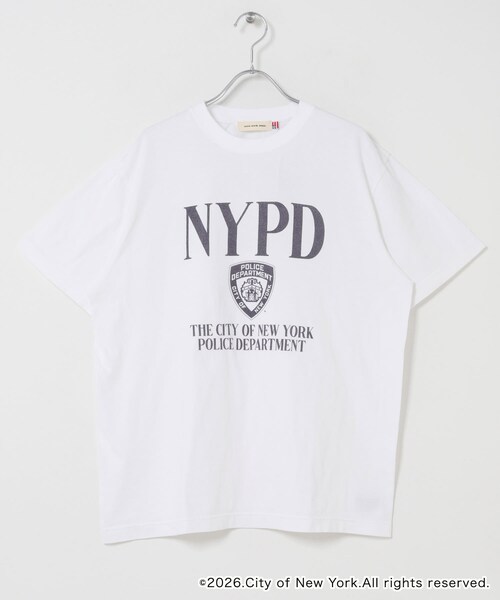 URBAN RESEARCH DOORS（アーバンリサーチドアーズ）の「『別注』GOOD ROCK SPEED×DOOS　NYC NYPD T-SHIRTS（Tシャツ/カットソー・レディース・ホワイト/ブラック/アッシュ/イエロー・One）」の9枚目の写真